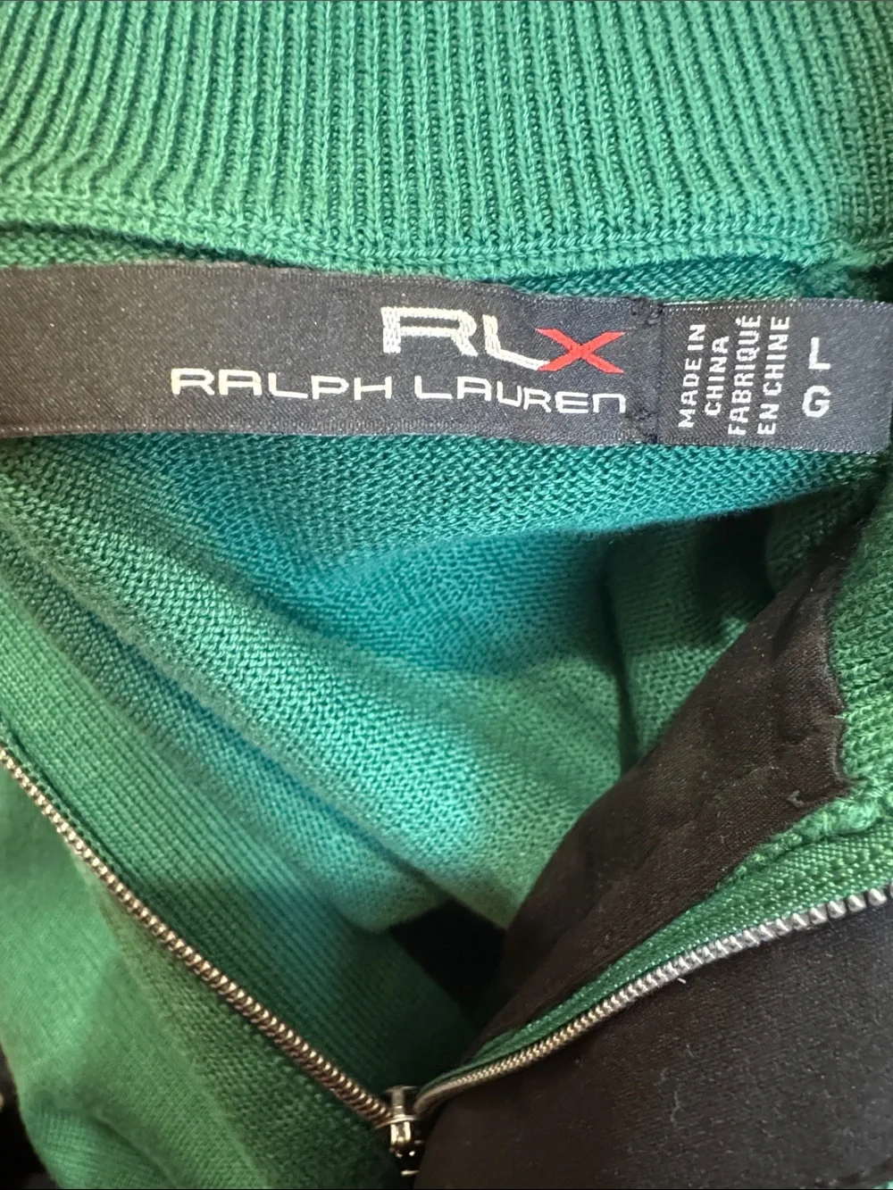 Ralph Lauren Green Half-Zip Pullover Sweater #569